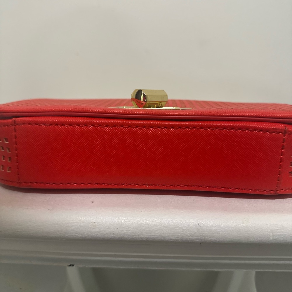 Banana Republic Red Crossbody Bag with Gold Accents - Picture 11 of 14